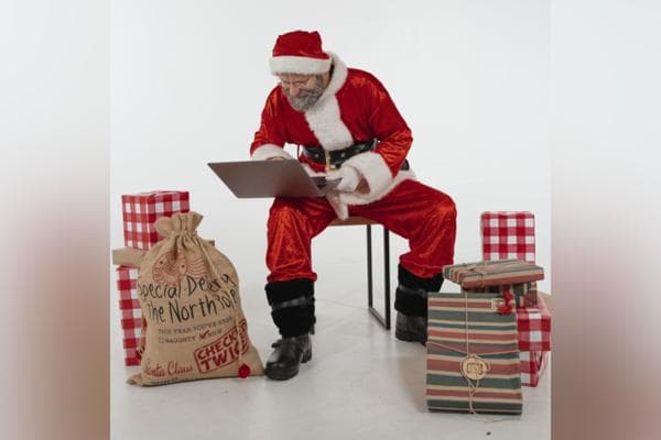 Santa with Christmas gifts